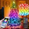 Strings 20m 200 LED RGBIC SMART App Fairy String Light Garland z zdalnie sterowaną choinką do wystroju wakacyjnego