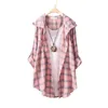 Damesblouses Damesvest Zonbescherming Zonnebrandcrème Shirt Skin-touch Zomer Open voorkant Plaid Gedrukt Anti-krimp