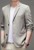 Men's Suits DYB&ZACQ Cotton And Suit 2023 Spring Autumn Thin Leisure Slim Small Linen Coat Men 3XL 4XL