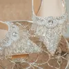 Dress Shoes Luxurious Crystal-fringed Bridal For Women With Pointy Toes Pump Gloss In Rhinestone Stilettos
