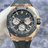 Ap Orologi da polso svizzeri di lusso Royal Ap Oak Offshore Serie 26420or Anello in ceramica Oro rosa 18 carati Materiale Tempo Orologio meccanico automatico da uomo 44mm 2022 Completo Se W0ZU