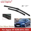 Limpadores de pára-brisa para Jaguar XF X260 2015 ~ 2022 Acessórios Lâminas de limpador de janela frontal LHD RHD Substituição de limpeza de pára-brisa de carro 28 "17" Q231107