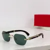Męskie okulary przeciwsłoneczne projektantka Kobieta modna moda jazda metalowa złota stopowa biała rama okulary bawoły okulary okulary lunety gafas para el sol de mujer