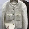 Xiaoxiangfeng – manteau court en poils d'agneau pour femme, haut décontracté, en polaire granulaire, à simple boutonnage, nouvelle collection automne et hiver