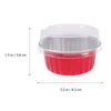 Pişirme Aletleri 10 PCS Yuvarlak Kek Taşıyıcı Alüminyum Cupcake Astar Yapışmaz Bakeware Tatlı Bardakları Kağıt Astarlar Ramekin Tutucular