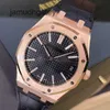 AP Swiss Luksusowe zegarki na nadgarstki Kolekcja Royal Ap Oak 15510OR.OO.D002CR.02 Rose Gold Black Black Men's Fashion Speisure Business Watch Suns