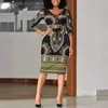 Abbigliamento etnico 2023 vestito di moda in stile pacchetto stile da donna pacchetto hip-gallo a v-collo africano africano africano