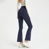 Active Pants 2023 Wide Leg Women High Waist Slim Flare Leggings Yoga Gym Fitness Dance Long Trouser Elasticity Black Bell Bottoms