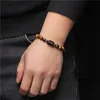 8mm Tiger Eye Beaded Bracelet Lucky Signs Of The Zodiac Totem Chakras Bracelet For Men And Women