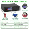 48V 100AH 200AH LiFePO4 Batterie 5KW 10KW Solar-Lithium-Batterien 6000 Zyklen RS485 CAN BUS PC Monitor für Off/On Grid Inverter