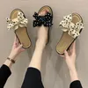 Home Shoes Summer New Bow Slippers Outside The Korean Version Of Flower Beach Shoes For Ladies