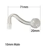 Glass Bubbler Oil Burner Smoking Pipe Bowl Banger Slide Nail 10mm Male Downstem Bent Pryex Clear Wide Loved in the Market Smoke Accessories