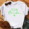 Womens TShirt Women Team Bride Bachelorette Party Shower Hen Party Bridesmaid TShirt Girls Wedding Female Tops Tees 230406