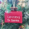 إبداع صندوق بريد إبداعي للبريد الأحمر معلق زخرفة عيد الميلاد رسائل قلادة إلى سانتا كلوز المنزل الديكور عيد الميلاد