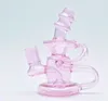 2021 Mini Sherlock Tubulações de vidro grosso Dab Refagem petrolífera Handmade PERC Bubbler Recycler Colher Queimador de Óleo Fumar água Bongs Tubo para Erva Seca