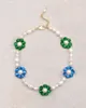 Chaînes Perles baroques naturelles Colliers de fleurs tissées Collier de perles de pierre colorée pour femmes Bijoux faits à la main exquis