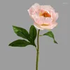 Fleurs décoratives en soie fleur de pivoine artificielle pour Bouquet de mariage accessoires de décoration de maison salon