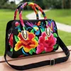 High quality Women's crossbody bag Fashion Luxury handbag Embroidery Ethnic style embroidered canvas handbag Large capacity carry-on shopping bag