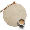 Bord mattor runda placemats för dinning dekoration polyester kaffeskål pad kopp matt kök tillbehör