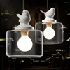 Pendant Lamps Six Head Bird Chandeliers For Dining Room Art Deco Led Bulbs Modern Chandelier Glass