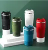 Drinkware taza de café 304 acero inoxidable vacío color spray taza de oficina taza de viaje al aire libre coche agua 500 ml taza Vaso aislado de doble pared de vidrio