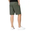 Men's Shorts 2023 Clothes Big Size Men Plaid Cotton Zipper Pocket Breeches Elastic Waist Bermudas Male Plus 5XL Black