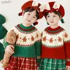 Maglioni da donna Maglione di Natale per bambini Ragazze a maniche lunghe Cartoon Ragazzi Cashmere Caldo girocollo Maglione pullover Abbigliamento per bambiniL231107