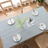 Table Cloth Solid Decorative Linen Tablecloth With Tassel Waterproof Thicken Rectangular Wedding Dining Cover Tea