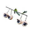 1 Pair Rock Dangle Earrings Harajuku Plastic Simulation 3D Eye Eyelash Eyeball Drop Earrings for Women Girls Unique Whimsical Ear Funny Jewelry