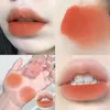 Lip Gloss Girl Cute Bear Nude Lipstick Pendant Matte Velvet Waterproof Non-Stick Cup Long-Lasting Colors Pigment Makeup Tint