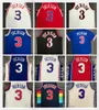 Аллен Айверсон баскетбольные майки Allen 3 Iverson Men Men Women Yourd Kids Team Blue White Red Navy