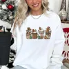 メンズパーカースウェットシャツメリークリスマスサンタクローススウェットシャツクルネックフーディークリスマスシャツ女性ホリデーセーター女性冬シャツsl231107