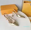 Sandalias elegantes para mujer Tacones altos Zapatos de diseñador de lujo Casual Tacón de flor Sandalias de moda Correa de tobillo puntiaguda Zapato de vestir con hebilla en el dedo del pie