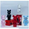 Jeux de nouveauté Jeux de nouveauté Bearbrick Haut-parleur Violence Ours Bluetooth Dessin animé TWS Sans fil Téléphone portable Ornements pour ordinateur portable Décoration d'intérieur T2 Dhtyo