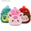 Zaini Kawaii 3D Cartoon Animals Borsa da scuola per bambini per ragazze Sicurezza morbida peluche Scuola materna Zaini per bambini Borse per snack all'aperto Q231108