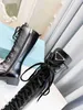 2023 Lederen laarzen Heel Boots Motorcycle Boot Designer Women's Autumn Winter Brand Fashion Chunky Black Cool Size 35-41