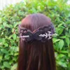 Hair Clips Simple Retro Snake Butterfly Stick 8-shaped PU Leather Headband Women Fashionable Hairstyle Decoration