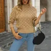女性用セータークラシックセータートップロングスリーブスキンタッチプルオーバーレディスリムフィットピュアカラーニットウェア