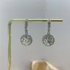 Femmes charmantes boucles d'oreilles en argent Sterling 925 goujons Bling Moissanite diamant boucles d'oreilles bijoux pour fête mariage beau cadeau