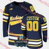 2023 남자 냉동 4 개의 미시간 하키 저지 타일러 모테 43 Quinn Hughes 19 Dylan Larkin 13 Werenski Zach Hyman Woerines jerseys Custom Mens Youth