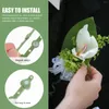 Decoratieve bloemen 20 paar bloemen boutonniere magneten corsage magneet broches bloem bruiloft bruid bruidegom bruidegom boutonnières