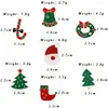 Brooches 2-7Pcs Christmas Brooch Set Cartoon Santa Claus Tree Mini Knitted Hats Badges Snowflake Bell Socks Enamel Pins Jewelry