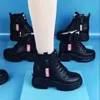 Ayakkabılar Moda Kış Sıcak Kadınlar Siyah Sıradan Artı Velvet All Maçlı Spor Kabarcıları Kalın Düzenli Pamuk Yağları Zapatillas Mujer 230922
