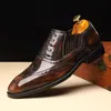 PU Men Shoes Business Kleid Schnürpeak-up mit britisch geschnitztem, atmungsaktivem professionellem, großer Größe 37-48 Oxford Schuhe