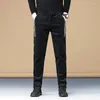 Men's Pants Autumn Winter Corduroy Business Fashion Elastic Regular Fit Thick Stretch Black Khaki Grey Casual Trousers Male