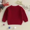 Chandails pour femmes Suefunskry bébé joyeux noël pull mignon long sle bonbons canne broderie tricoté pull infantile automne hiver décontracté topsl231107