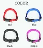 4 kleuren nylon halsbanden Snelsluiting Sterke hardware Effen kleuren Zacht Verstelbare designerriem Blanco halsband voor huisdieren voor kleine ZZ