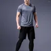 Running Sets 5pcs Set Men Gym Wear Fitness Sports Training Basketball Football Practise Shirts Coat Pants