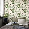 壁紙動物植物自己粘着壁紙リビングルーム寝室の家具変身花柄の鳥の蝶の壁ステッカーの家の装飾