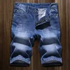 Män s jeans sommar klassisk mode fast färg tunn fem cent denim shorts casual löst stor storlek hög kvalitet 230407